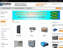 Tablet Screenshot of dealer.sunwize.com